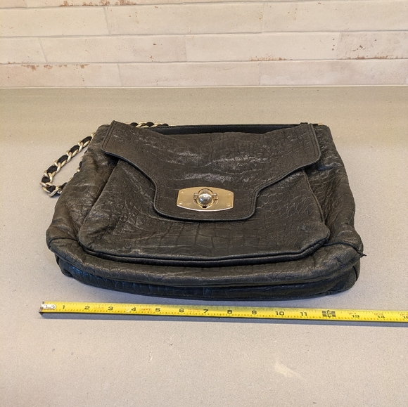 Furla Guggenheim Shoulder Bag in Black Leather Embossed as Crocodile - Picture 10 of 12